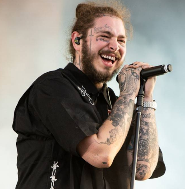Bun Hairstyle in Post-Malone style